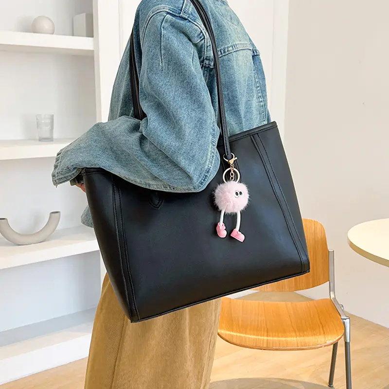 Women Korean Style Black Retro Tote Bag 2023 - Image 3