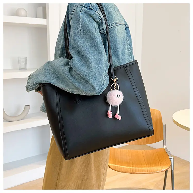 Women Korean Style Black Retro Tote Bag 2023 — feature 25