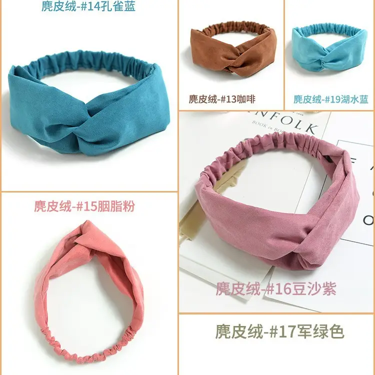 Knitted Green Elastic Headband for Women - Image 56