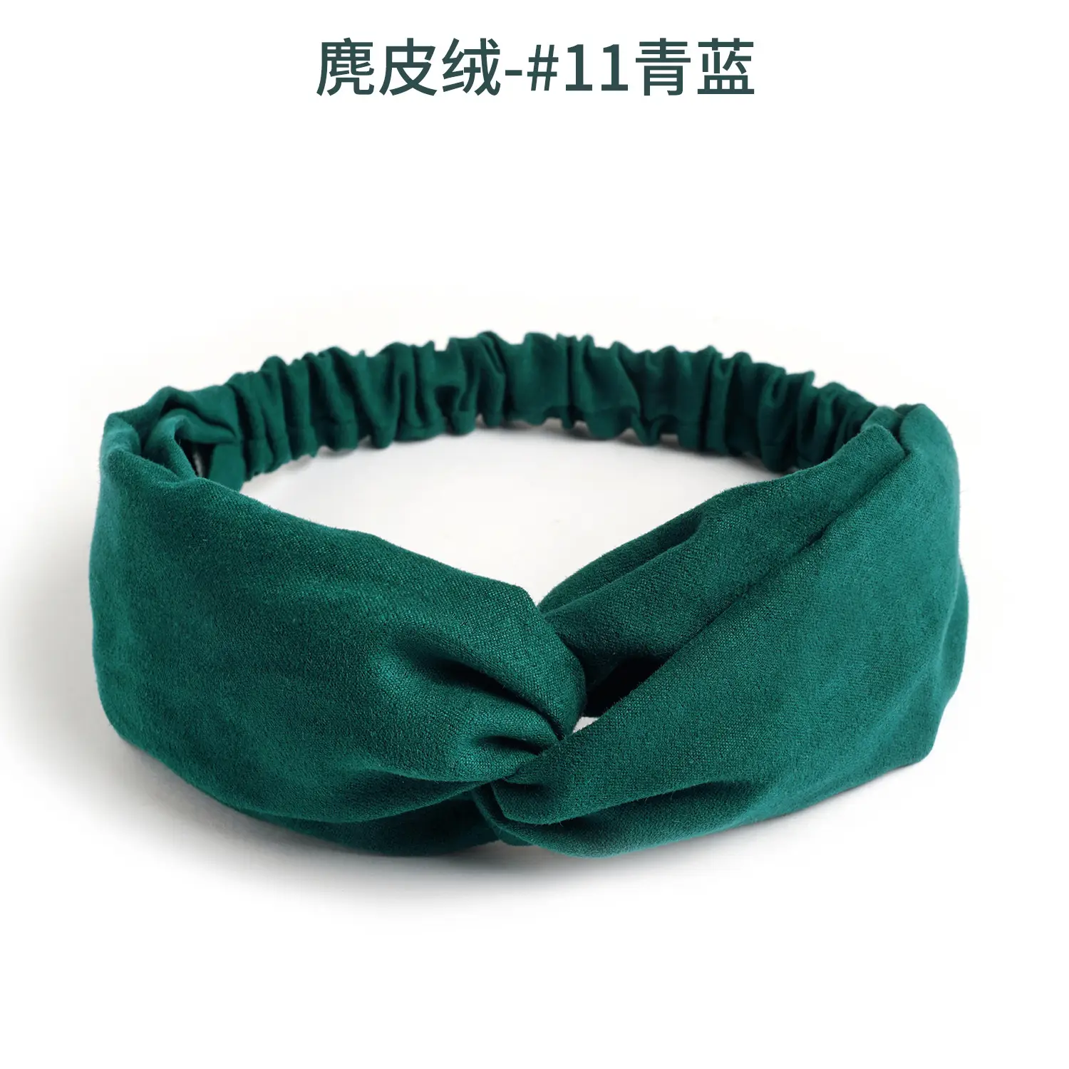 Knitted Green Elastic Headband for Women - Image 11