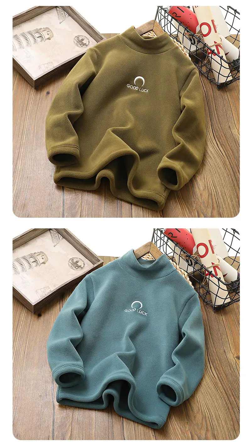 Boys Fleece Lined Half-Turtleneck Cream 2025 — feature 12