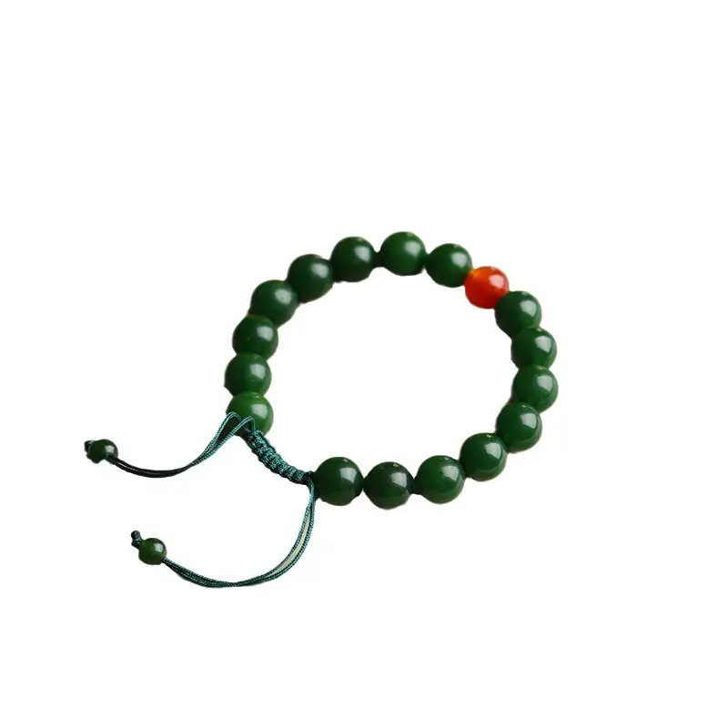 Natural Green Jade Bracelet Adjustable for Men Women - Image 5