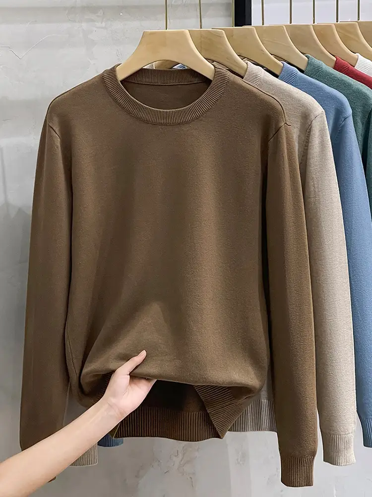 Men's White Round Neck Sweatshirt 2023 - Image 13