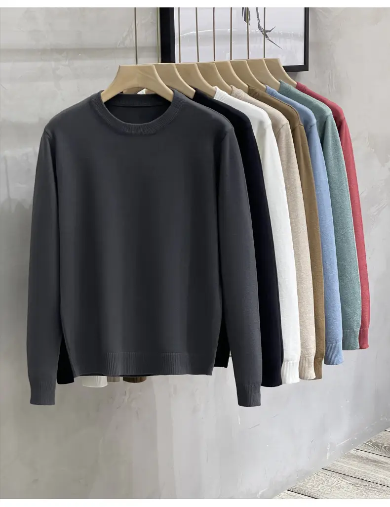 Men's White Round Neck Sweatshirt 2023 — feature 11