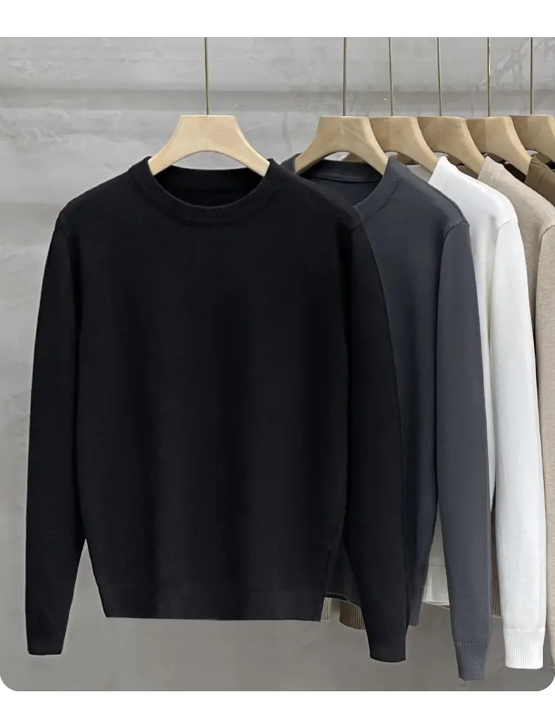 Men's White Round Neck Sweatshirt 2023 — feature 6