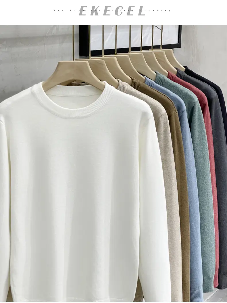 Men's White Round Neck Sweatshirt 2023 — feature 7