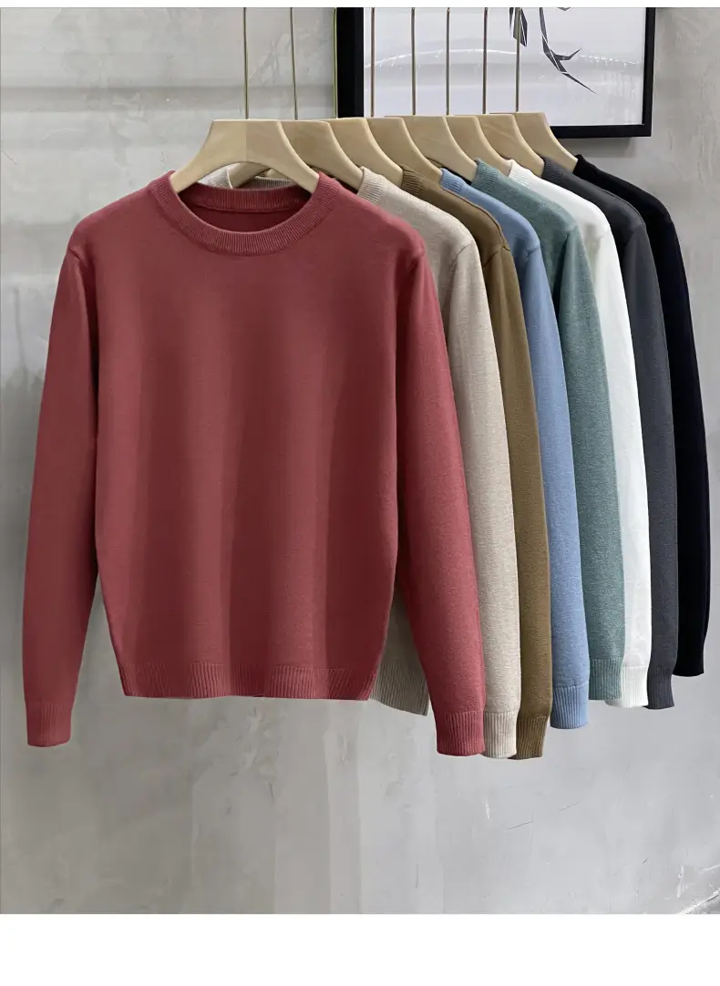 Men's White Round Neck Sweatshirt 2023 — feature 8