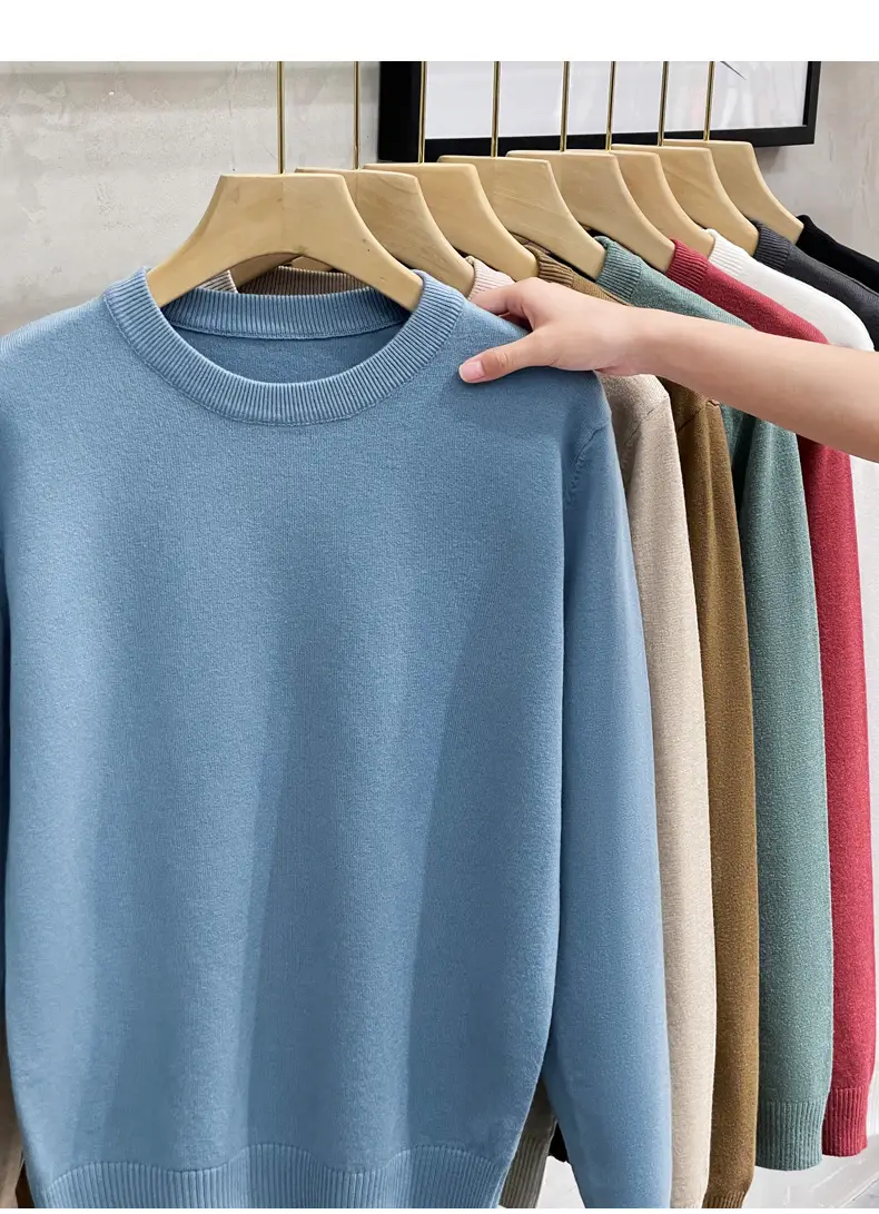 Men's White Round Neck Sweatshirt 2023 — feature 9