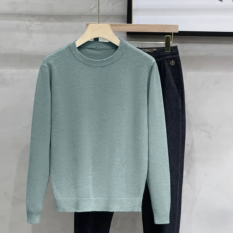 Men's White Round Neck Sweatshirt 2023 - Image 4