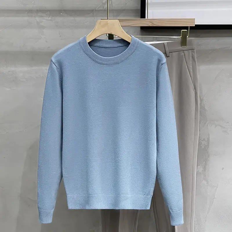 Men's White Round Neck Sweatshirt 2023 - Image 7