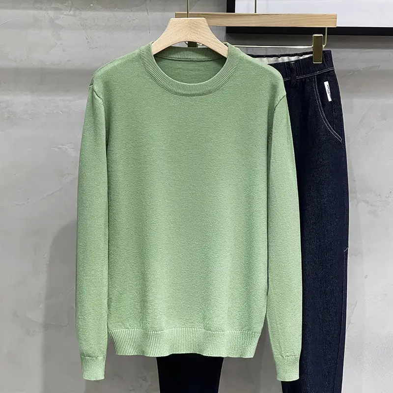 Men's White Round Neck Sweatshirt 2023 - Image 8