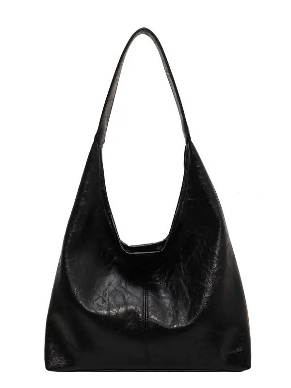 Women's Large Capacity Leather Bucket Bag Tan 2023 - Image 9