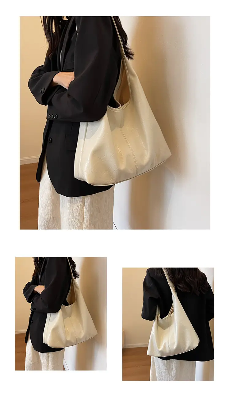 Women's Large Capacity Leather Bucket Bag Tan 2023 — feature 23