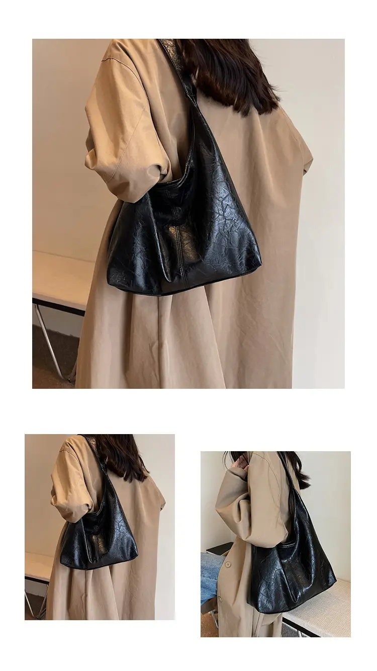 Women's Large Capacity Leather Bucket Bag Tan 2023 — feature 26
