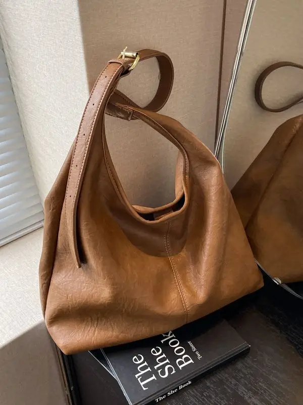 Black Leather Shoulder Bag for Women 2023 New Fashion
