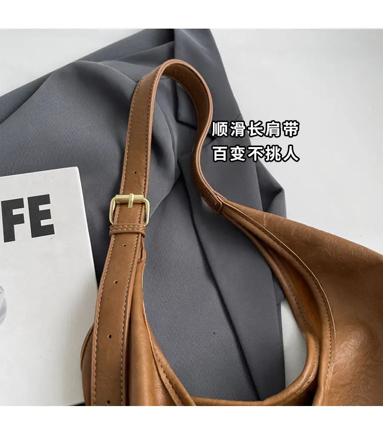 Black Leather Shoulder Bag for Women 2023 New Fashion — feature 2