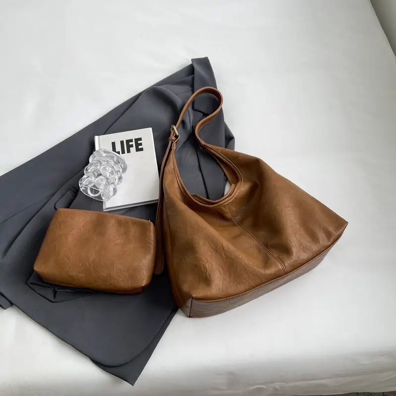 Black Leather Shoulder Bag for Women 2023 New Fashion