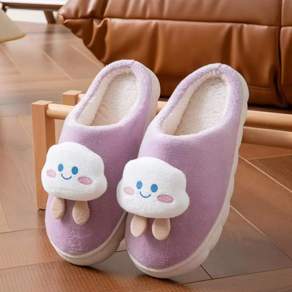 New Style Cotton Slippers with a Stepping-On-Clouds Feel for Men, Winter Indoor Warm Slippers for Women, Home Plush Cotton Slippers - Image 8