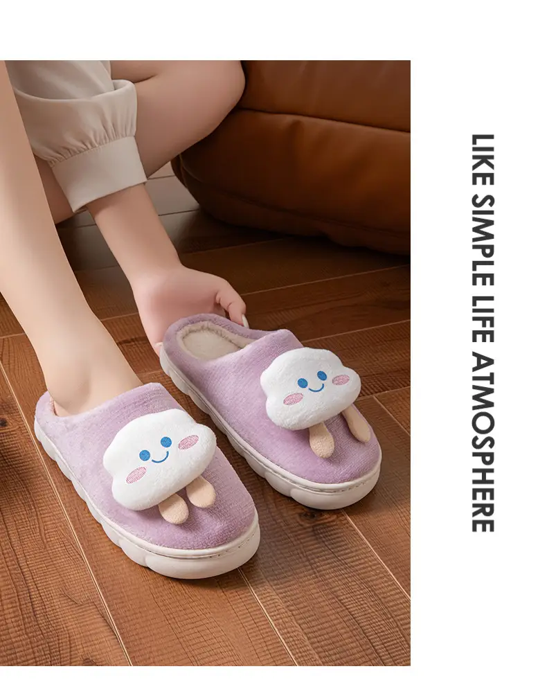 New Style Cotton Slippers with a Stepping-On-Clouds Feel for Men, Winter Indoor Warm Slippers for Women, Home Plush Cotton Slippers — feature 13