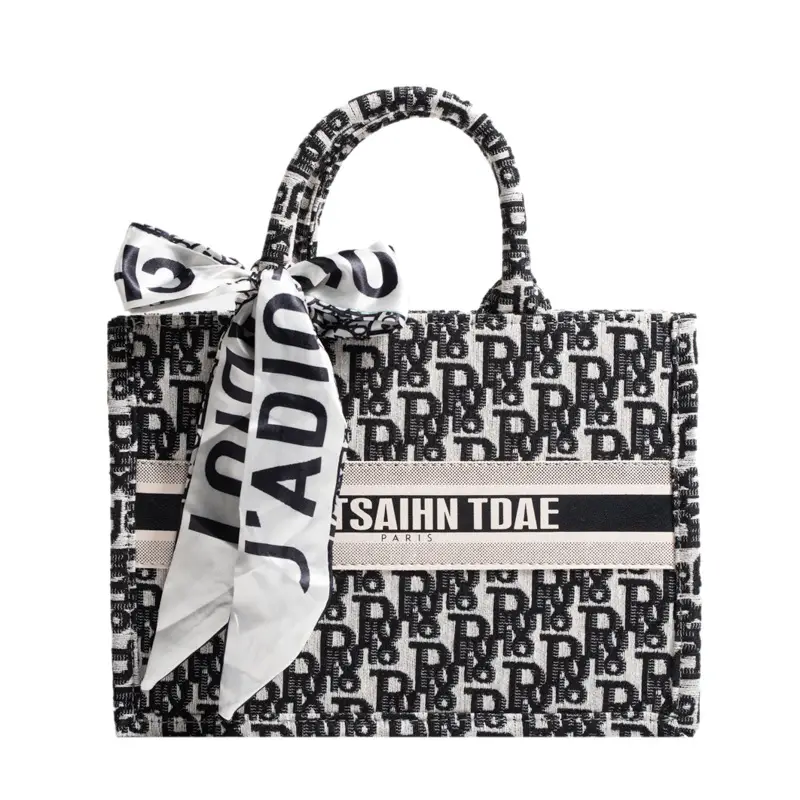 Women Cross-Border Fabric Shoulder Tote Bag 2025 Trendy Large Capacity - Image 11