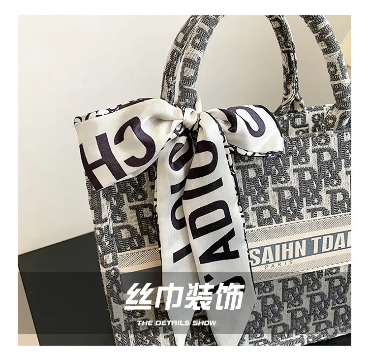 Women Cross-Border Fabric Shoulder Tote Bag 2025 Trendy Large Capacity — feature 37