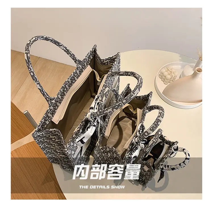 Women Cross-Border Fabric Shoulder Tote Bag 2025 Trendy Large Capacity — feature 38