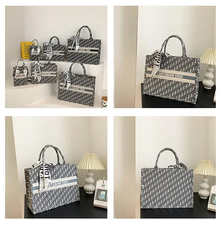 Women Cross-Border Fabric Shoulder Tote Bag 2025 Trendy Large Capacity — feature 42