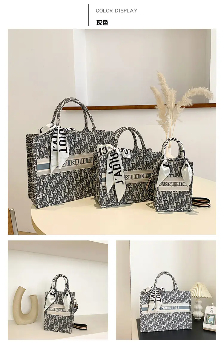 Women Cross-Border Fabric Shoulder Tote Bag 2025 Trendy Large Capacity — feature 44
