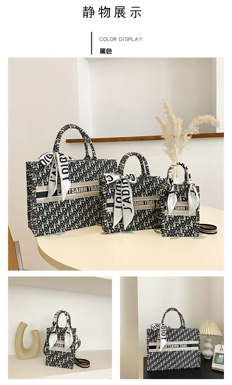 Women Cross-Border Fabric Shoulder Tote Bag 2025 Trendy Large Capacity — feature 45