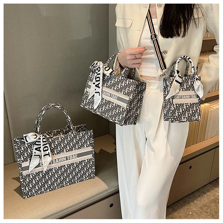 Women Cross-Border Fabric Shoulder Tote Bag 2025 Trendy Large Capacity — feature 46