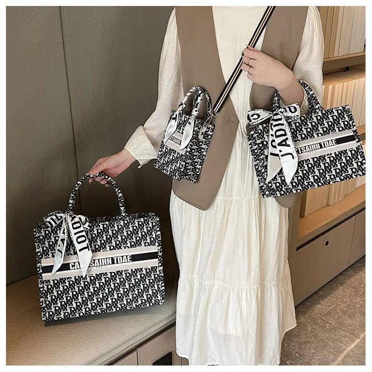 Women Cross-Border Fabric Shoulder Tote Bag 2025 Trendy Large Capacity — feature 47