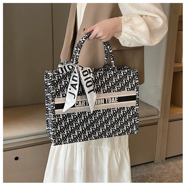 Women Cross-Border Fabric Shoulder Tote Bag 2025 Trendy Large Capacity — feature 51
