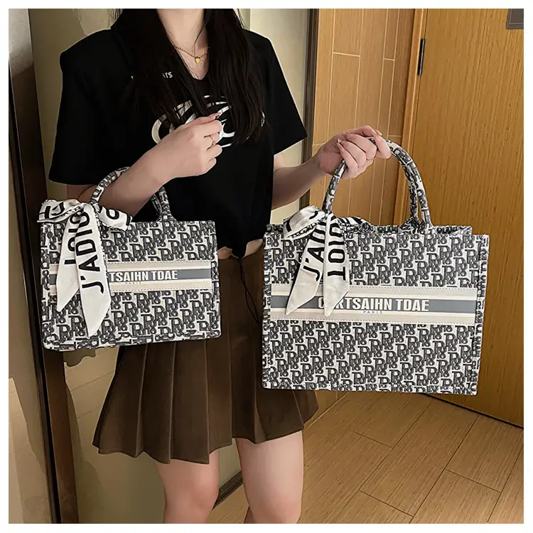 Women Cross-Border Fabric Shoulder Tote Bag 2025 Trendy Large Capacity — feature 52
