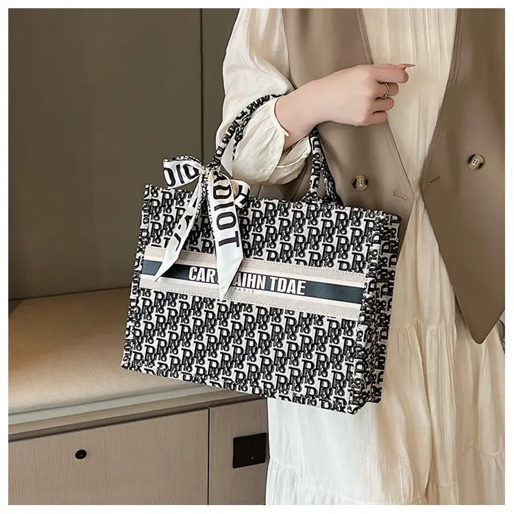 Women Cross-Border Fabric Shoulder Tote Bag 2025 Trendy Large Capacity — feature 53