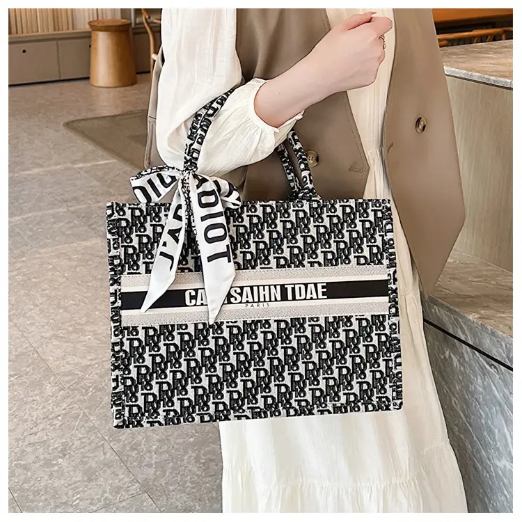 Women Cross-Border Fabric Shoulder Tote Bag 2025 Trendy Large Capacity — feature 55