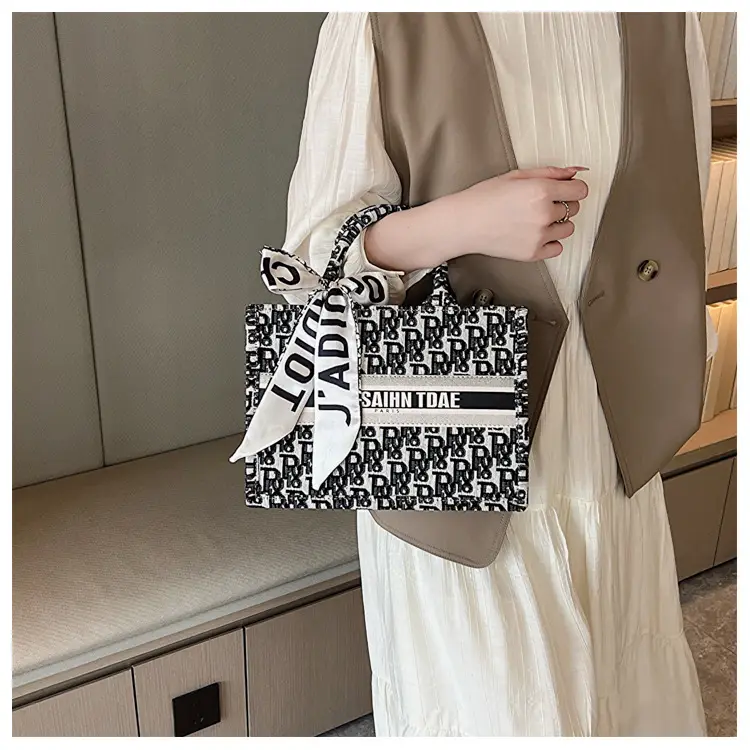 Women Cross-Border Fabric Shoulder Tote Bag 2025 Trendy Large Capacity — feature 56
