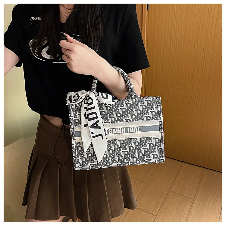 Women Cross-Border Fabric Shoulder Tote Bag 2025 Trendy Large Capacity - Image 5