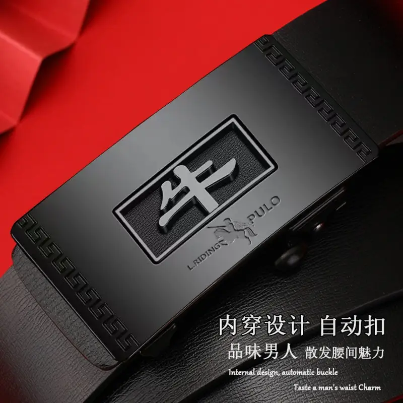 Paul Men's Automatic Buckle Leather Belt - Image 4
