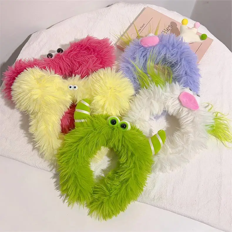 Furry Heart Ear Headband for Girls Cute Doll Headband - Image 7