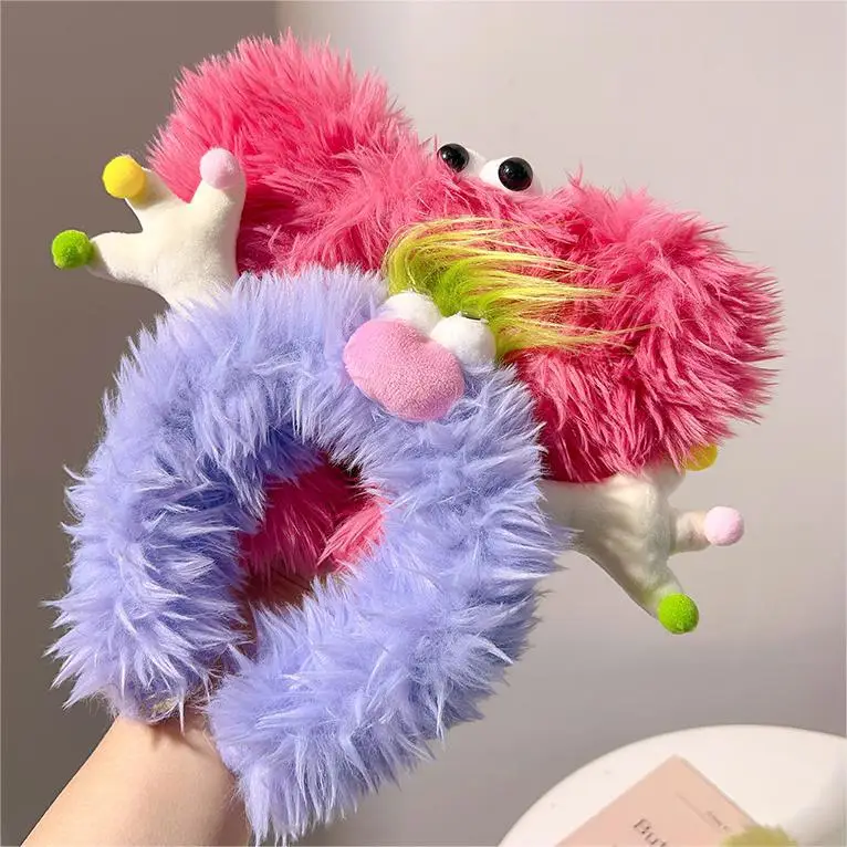 Furry Heart Ear Headband for Girls Cute Doll Headband - Image 8