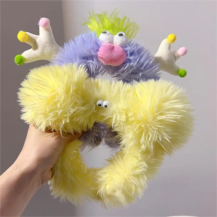 Furry Heart Ear Headband for Girls Cute Doll Headband - Image 9