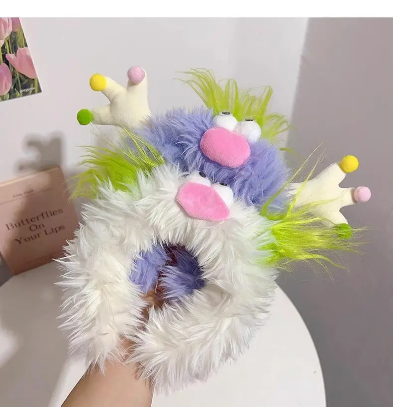 Furry Heart Ear Headband for Girls Cute Doll Headband — feature 7