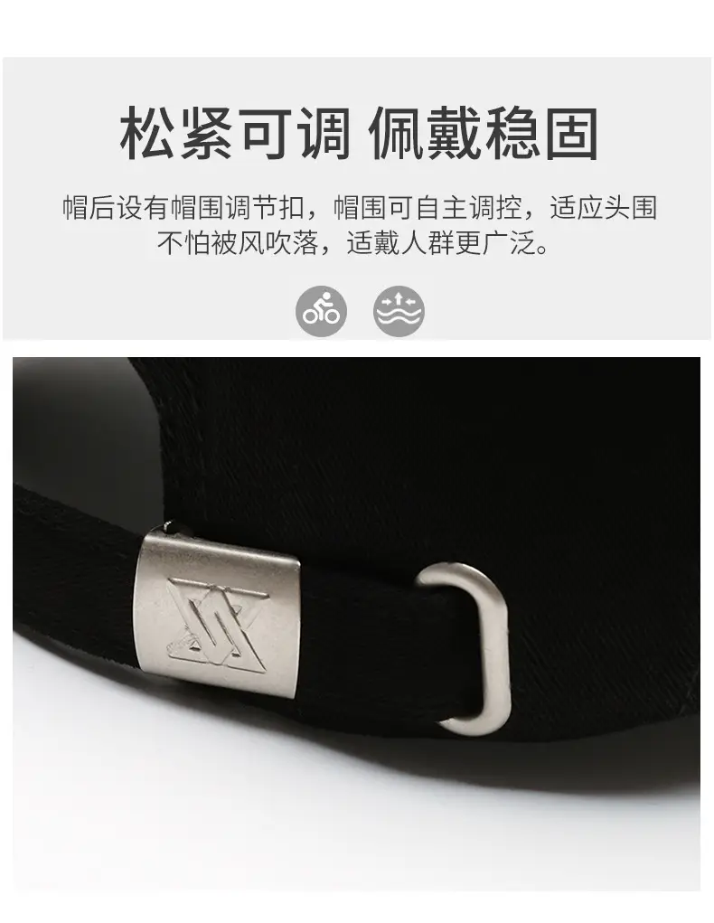 Men's Navy Blue Baseball Cap 111cm Buckle Adjustable — feature 5