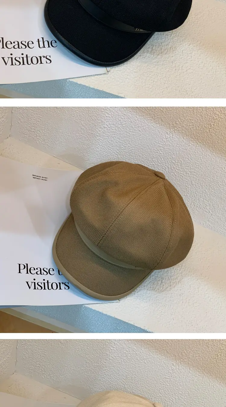 Black Big Head Cap Women Winter Casual Retro Painter — feature 19