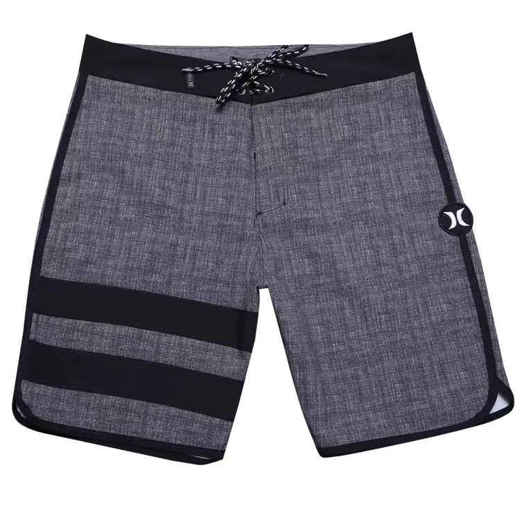 Men's Black & White Quick-Drying Beach Shorts