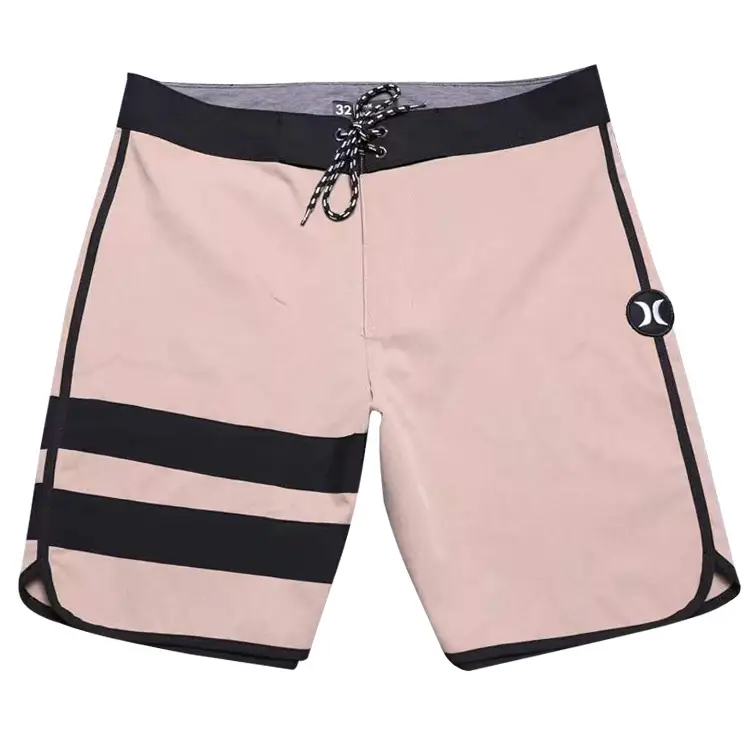 Men's Black & White Quick-Drying Beach Shorts — feature 7