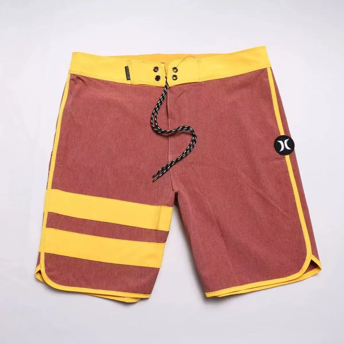 Men's Black & White Quick-Drying Beach Shorts