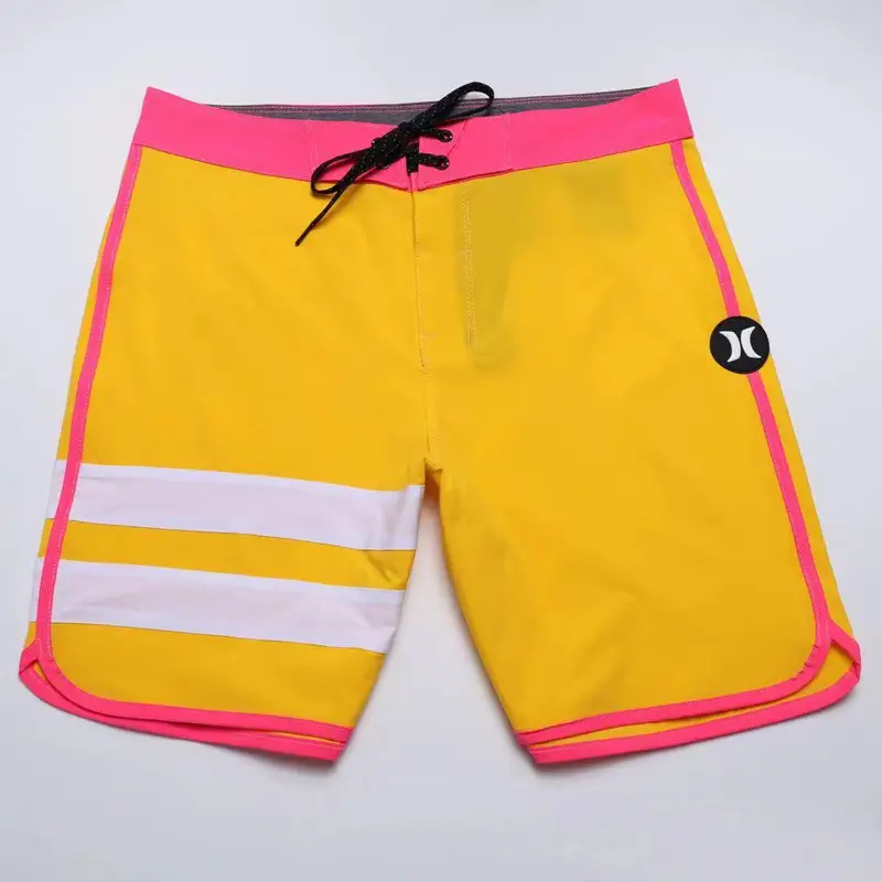 Men's Black & White Quick-Drying Beach Shorts
