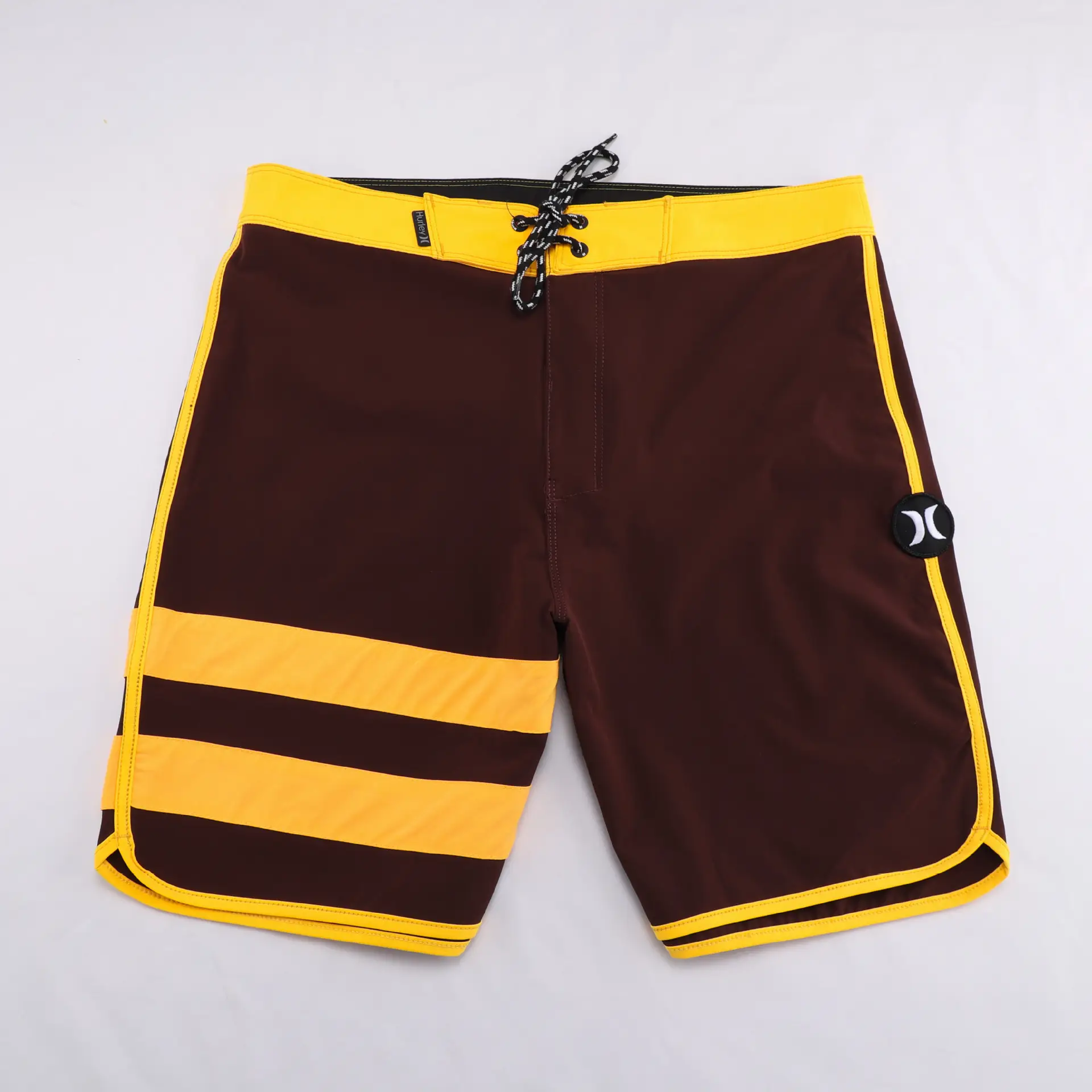Men's Black & White Quick-Drying Beach Shorts