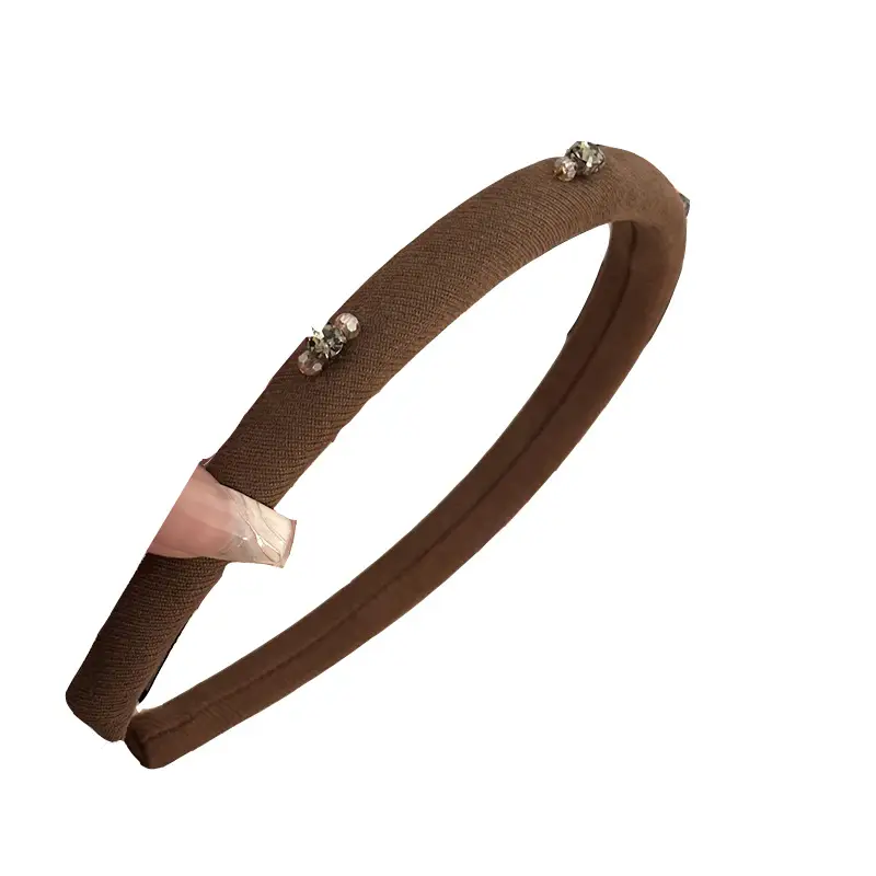 Women's Solid Color Hairbands with Crystal Accents - Image 8